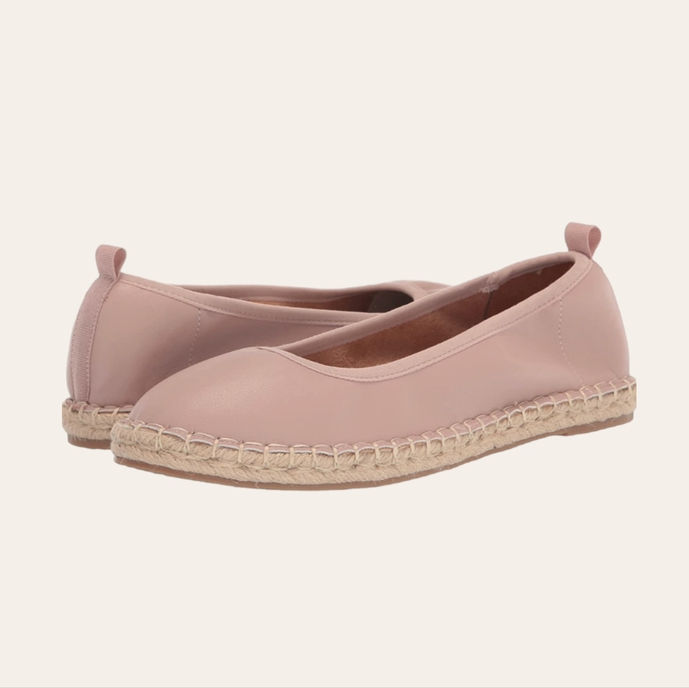 NWT Dusty Pink Espadrille Ballet Flat